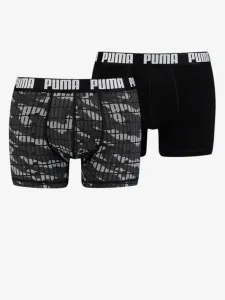 Puma MEN CAMO BOXER 2P Boxershorts, schwarz, größe S