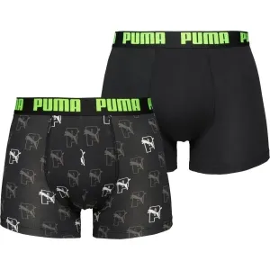 Puma MEN CAT LOGO PRINT BOXER 2P Herren-Boxershorts, schwarz, größe M