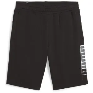 Puma ESSENTIALS + LOGO LAB SHORTS 10 Herren-Shorts aus Trainingsanzugsstoff, schwarz, größe M