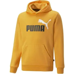 Puma ESS + 2 COL BIG LOGO HOODIE FL B Jungen Kapuzenpullover, gelb, größe 164