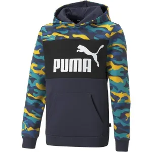 Puma ESS+CAMO HOODIE FL B Kinder Sweatshirt, dunkelblau, größe 140