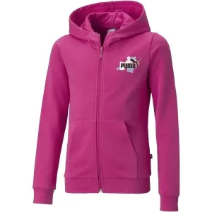 Puma ESS+STREET ART FELL-ZIP HOODIE TR G Sweatshirt für Mädchen, rosa, größe 128