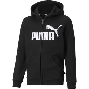Puma ESSENTIALS BIG LOGO FZ HOODIE FL B Kinder Sweatshirt, schwarz, größe 128