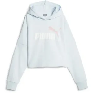 Puma ESSENTIALSENTIALS LOGO HOODIE Sweatshirt für Mädchen, hellblau, größe 140