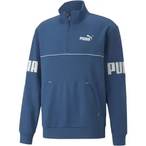 Puma POWER COLORBLOCK HALF ZIP FL Herren Sweatshirt, blau, größe S