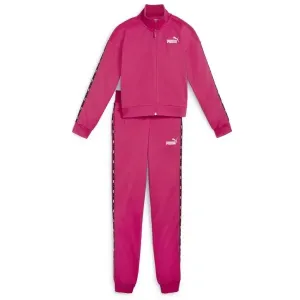 Puma ESSENTIALS TAPE TRICOT SUIT CL G Mädchen Trainingsanzug, rosa, größe 128