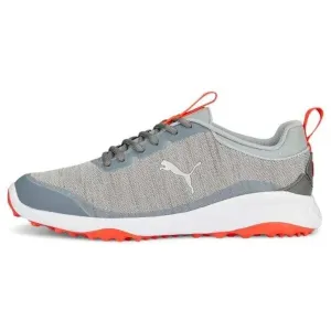 Puma Fusion Pro Cool Mid Mens Golf Shoes Silver/Red Blast 44