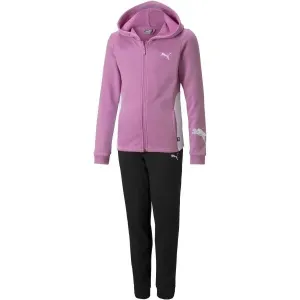 Puma HOODED SWEAT SUIT TR CL G Trainingsanzug für Mädchen, rosa, größe 164