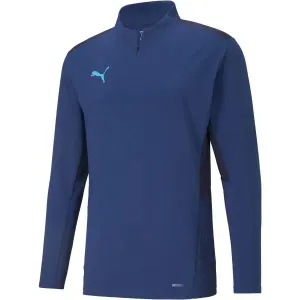 Puma TEAMCUP 1/4 ZIP TOP Herren Trainingssweatshirt, blau, größe L