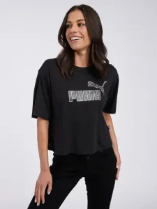 Puma ESSENTIALSENTIALS + MARBELEIZED TEE Damenshirt, schwarz, größe XS