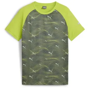 Puma ACTIVE SPORTS AOP TEE B Sport-T-Shirt für Jungen, grün, größe 128