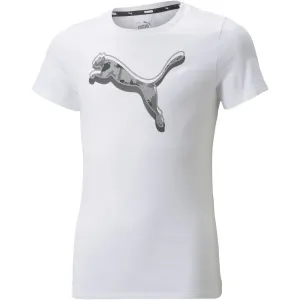 Puma ALPHA TEE G Mädchen Shirt, weiß, größe 116