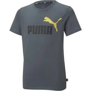 Puma ESS + 2 COL LOGO TEE Jungenshirt, dunkelgrau, größe 128