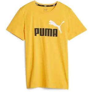 Puma ESS + 2 COL LOGO TEE Jungenshirt, gelb, größe 140