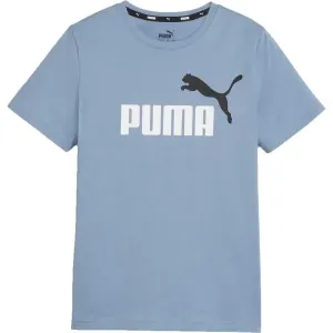 Puma ESS + 2 COL LOGO TEE Jungenshirt, hellblau, größe 116