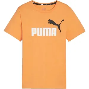 Puma ESS + 2 COL LOGO TEE Jungenshirt, orange, größe 116