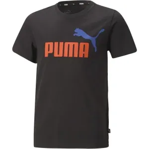 Puma ESS + 2 COL LOGO TEE Jungenshirt, schwarz, größe 116