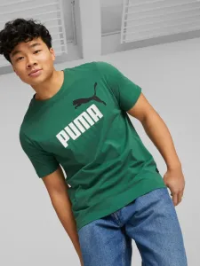 Puma ESS + 2 COL LOGO TEE Herrenshirt, grün, größe S