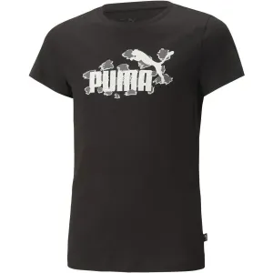 Puma ESS+ANIMAL TEE G Mädchen Shirt, schwarz, größe 128