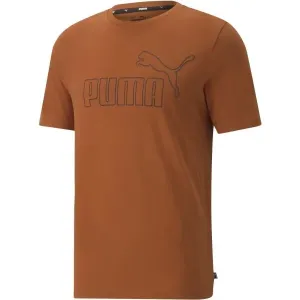 Puma ESS ELEVATED TEE Herrenshirt, braun, größe S