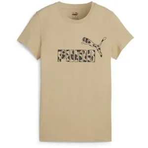 Puma ESSENTIALS + ANIMAL GRAPHIC TEE Damen-T-Shirt, beige, größe S