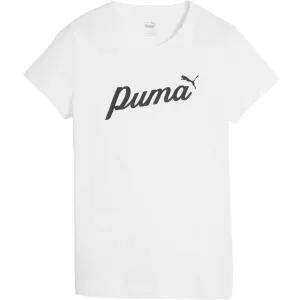 Puma ESSENTIALS + BLOSSOM SCRIP TEE Damen T-Shirt, weiß, größe L