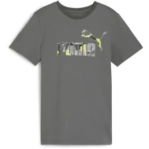 Puma ESSENTIALS + CAMO LOGO TEE B Kinder T-Shirt, dunkelgrau, größe 128