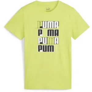 Puma ESSENTIALS + LOGO LAB TEE B Jungen T-Shirt, gelb, größe 128