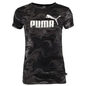 Puma ESSENTIALS + MARBLEIZED TEE Damenshirt, schwarz, größe XS