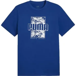 Puma ESSENTIALS + PALM RESORT GRAPHIC TEE Herren-T-Shirt, dunkelblau, größe M