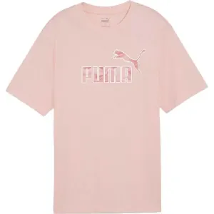 Puma ESSENTIALSENTIALS + MARBELEIZED TEE Damenshirt, rosa, größe L