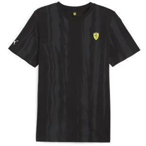 Puma FERRARI RACE AOP TEE Herrenshirt, schwarz, größe XL