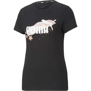 Puma FLORAL VAIBS GRAPHIC TEE Damenshirt, schwarz, größe S