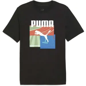 Puma GRAPHIC SUMMER SPORTS TEE Herren-T-Shirt, schwarz, größe L