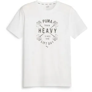 Puma GRAPHIC TEE Herrenshirt, weiß, größe M #1366440