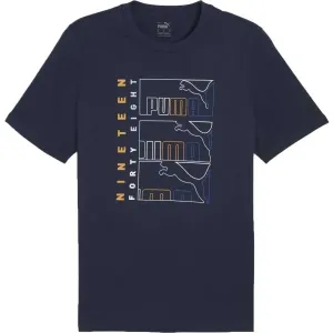 Puma GRAPHIC TRIPLE NO 1 LOGO TEE Herren-T-Shirt, dunkelblau, größe XXL