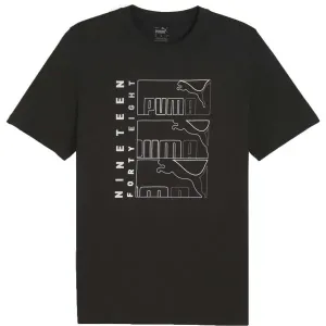 Puma GRAPHIC TRIPLE NO 1 LOGO TEE Herren-T-Shirt, schwarz, größe M