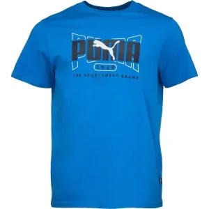 Puma GRAPHICS EXECUTION TEE Herrenshirt, blau, größe M