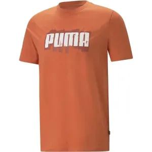 Puma GRAPHICS PUMA WORDING TEE Jungenshirt, orange, größe L