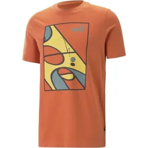 Puma GRAPHICS RUDAGON TEE Herrenshirt, orange, größe M