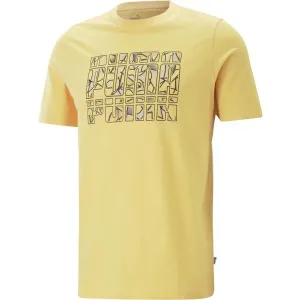 Puma GRAPHICS SUMMER TEE Herrenshirt, gelb, größe M