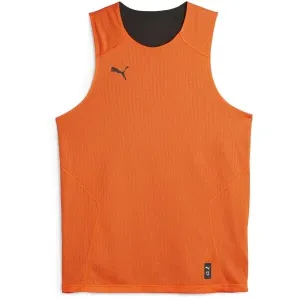 Puma HOOPS TEAM REVERSE PRACTICE JERSEY Herren Basketballdress, orange, größe M