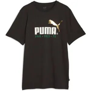 Puma LOGO CELEBRATION TEE Herrenshirt, schwarz, größe L