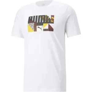 Puma MONOGRAM GRAPHIC TEE Herren T-Shirt, weiß, größe XL