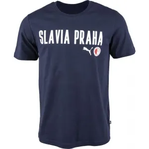 Puma Slavia Prague Graphic Tee DBLU Herrenshirt, dunkelblau, größe S