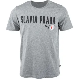 Puma Slavia Prague Graphic Tee DBLU Herrenshirt, grau, größe M