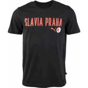 Puma Slavia Prague Graphic Tee DBLU Herrenshirt, schwarz, größe L