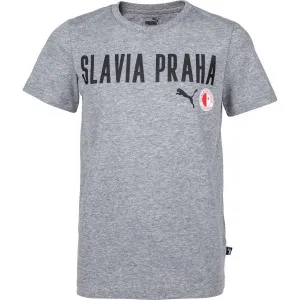 Puma Slavia Prague Graphic Tee Jr GRY Jungenshirt, grau, größe 128