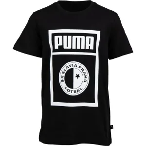 Puma SLAVIA PRAGUE GRAPHIC TEE JR Jungenshirt, schwarz, größe 116