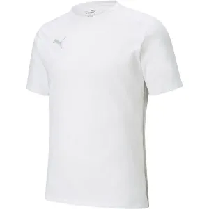 Puma TEAMCUP CASUALS TEE Fußball T-Shirt, weiß, größe L